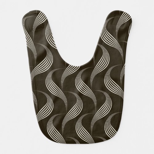 Monochrome Vintage Geometric Seamless Ornament Baby Bib