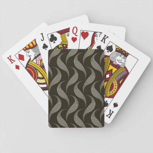 Monochrome Vintage Geometric Seamless Ornament Playing Cards