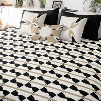 Monochrome Waves Harlequin Nights Duvet Cover