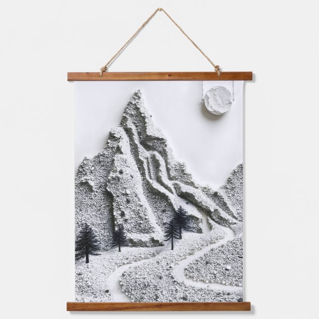 Monochrome Winter Hanging Tapestry (Front)