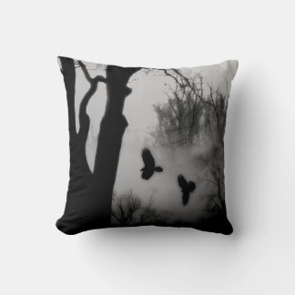 Monochtome Fog Throw Pillow