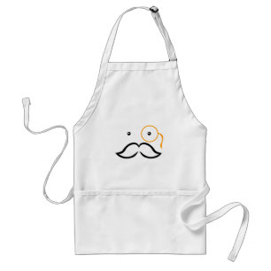 Monocle and Mustache Adult Apron