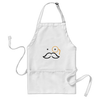 Monocle and Mustache Adult Apron