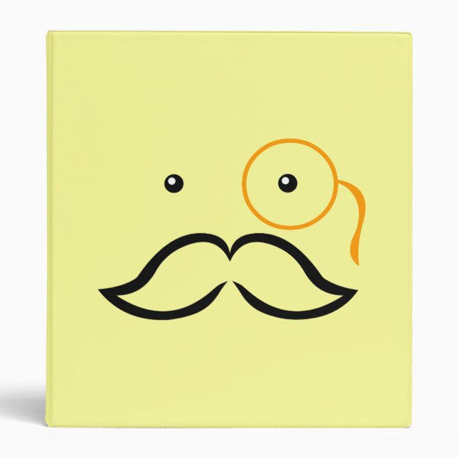 Monocle and Mustache Binder (Front)