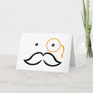 Monocle and Mustache Card