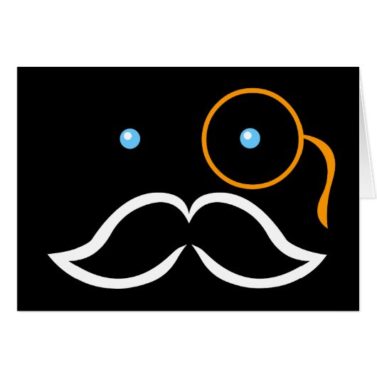 Monocle and Mustache Cards (Front Horizontal)