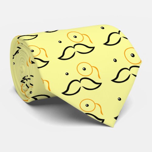 Monocle and Mustache Tie