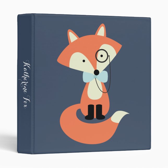 Monocle Hipster Red Fox Binder (Front/Spine)