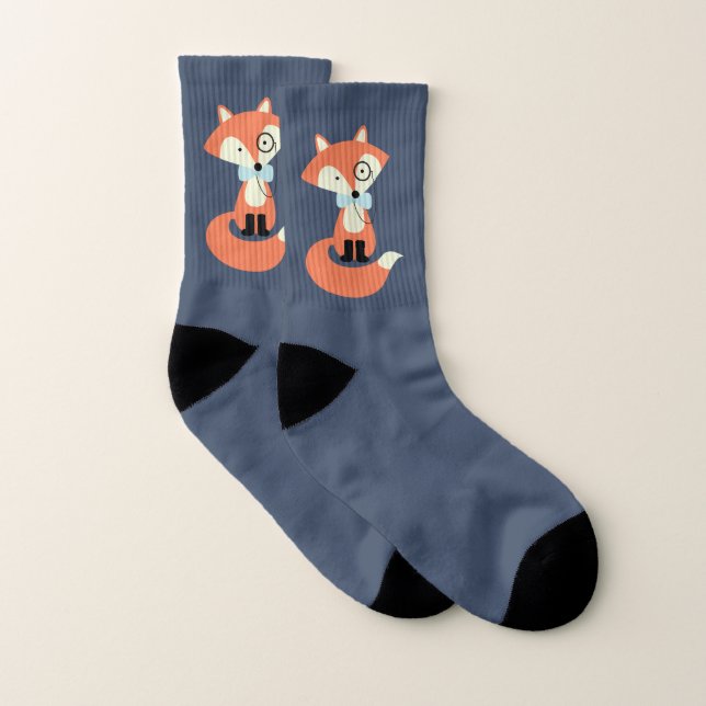Monocle Hipster Red Fox Socks (Pair)