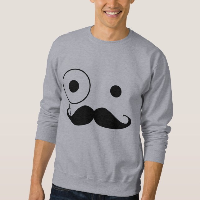 monocle mustache sweatshirt (Front)