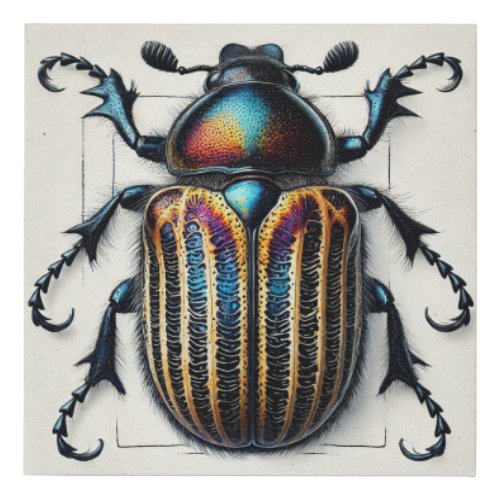 Monocrepidius Beetle 280624IREF103 _ Watercolor Faux Canvas Print