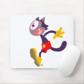 Monocular cat cartoon mousepad (With Mouse)