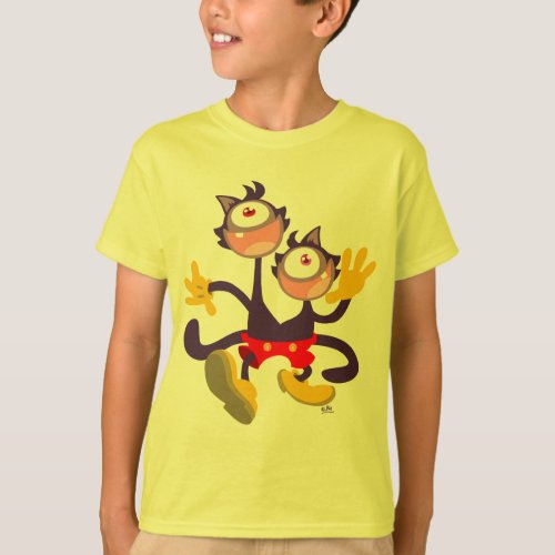 Monocular Cats in Tandem Walk Children T_shirt