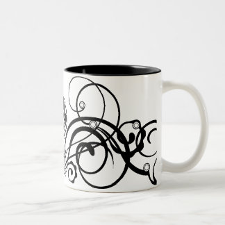 monogram3 Two-Tone coffee mug