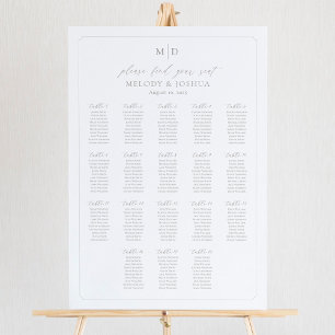 Monogram 18 Tables Find Your Seat Seating Chart Foam Board