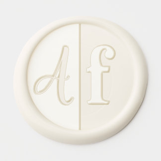 Monogram 1" Wax Seal Template Sticker