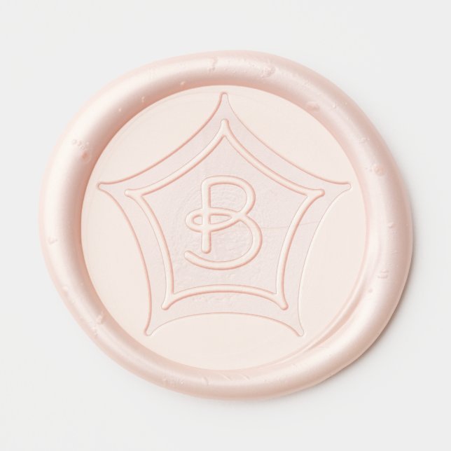 Monogram 1" Wax Seal Template Sticker (Front)