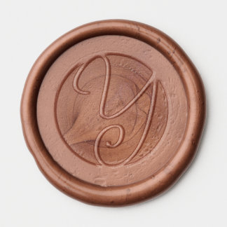 Monogram 1" Wax Seal Template Sticker