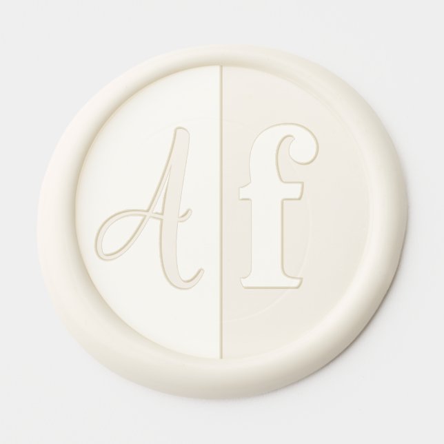 Monogram 1" Wax Seal Template Wax Seal Sticker (Front)