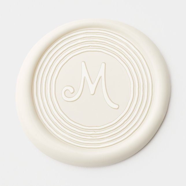 Monogram 1" Wax Seal Template Wax Seal Sticker (Front)