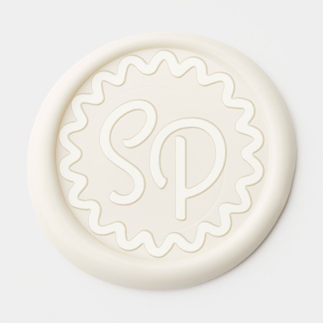 Monogram 1" Wax Seal Template Wax Seal Sticker (Front)