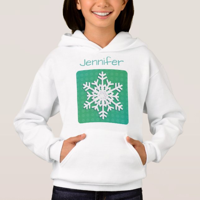 Monogram 2025 Hello Winter Holiday Snowflake Hoodie (Front)
