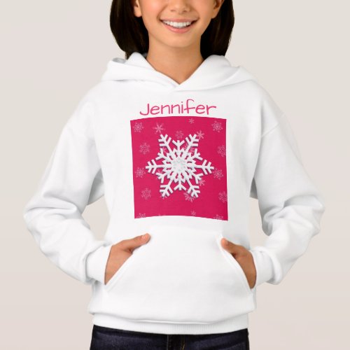 Monogram 20XX Hello Winter Holiday Snowflake Hoodie