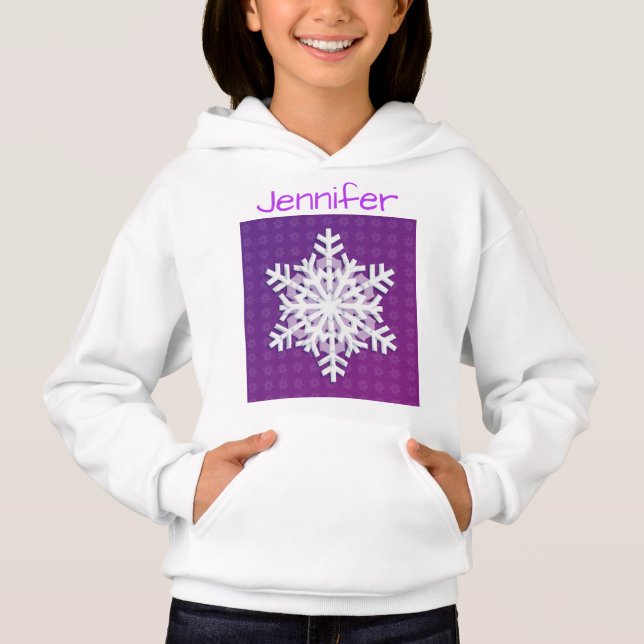 Monogram 20XX Hello Winter Holiday Snowflake Hoodie (Front)