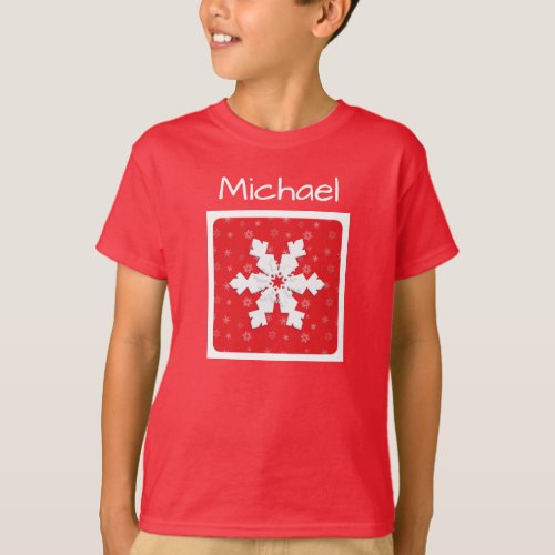 Monogram 20XX Hello Winter Holiday Snowflake T_Shirt
