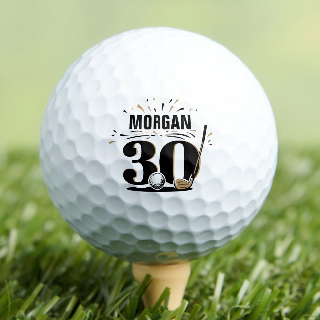 Monogram 30th Birthday Golf Balls (Monogram 30th Birthday Golf Balls)
