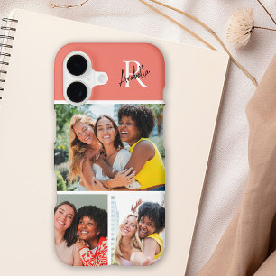 Monogram 3 Photo Modern Script iPhone 17 Case
