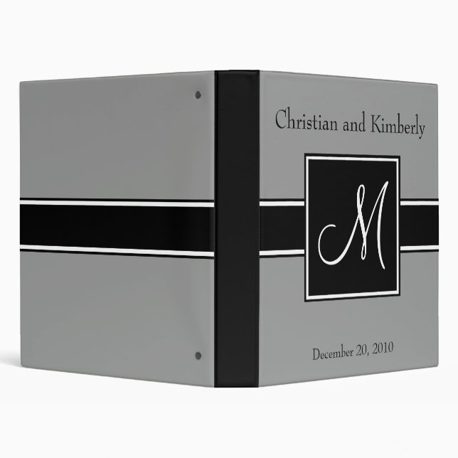 Monogram 3 Ring Binder (Background)