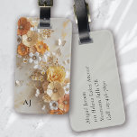 Monogram 3D Butterfly Spring Garden Floral Luggage Tag<br><div class="desc">Liven up your luggage with this personalized design that's perfect for travellers</div>