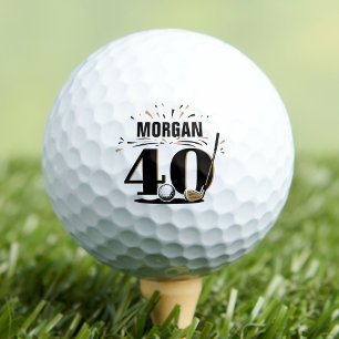 Monogram 40th Birthday Golf Balls