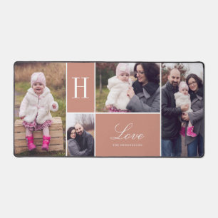 Monogram 4 Photo Collage Desk Mat