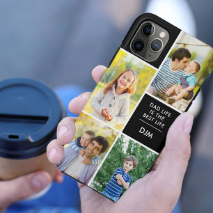 Monogram 4 Photo Dad Life is the Best Life Black iPhone 11 Pro Max Case