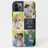 Monogram 4 Photo Dad Life is the Best Life Blue Case-Mate iPhone Case (Back)