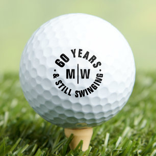 Monogram 60th Birthday Golf Balls