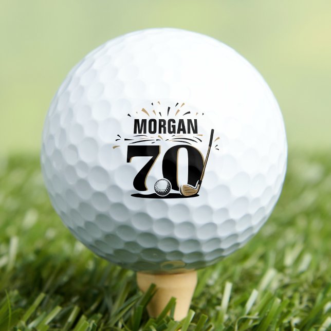 Monogram 70th Birthday Golf Balls (Monogram 70th Birthday Golf Balls)