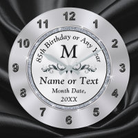 Monogram, 85th Birthday Gift for Him or Her,