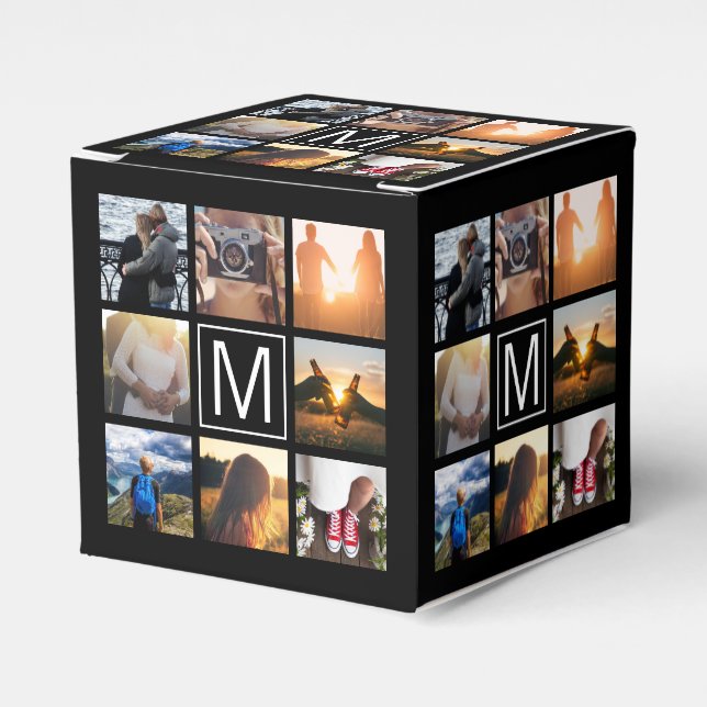 Monogram 8 Frame NGL Favor Boxes (Front Side)