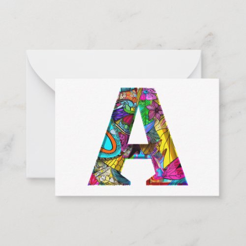 Monogram A Absolution Note Card