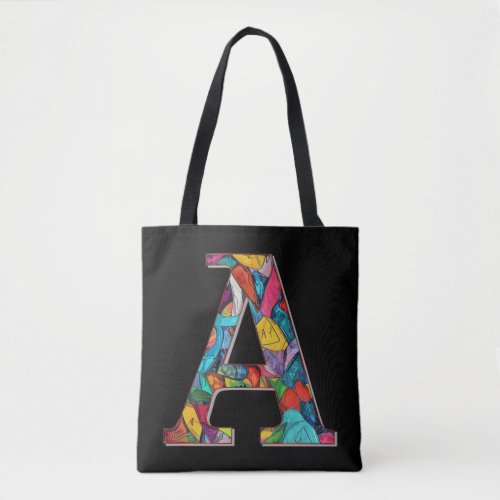 Monogram A Abstract Tote Bag