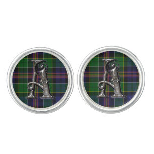 Monogram A Allison Plaid Cuff Links