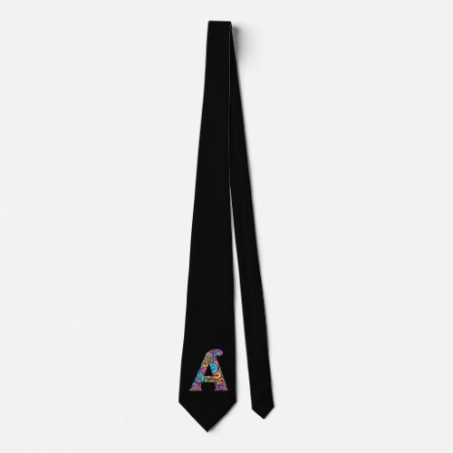 Monogram A Amaranthine Neck Tie