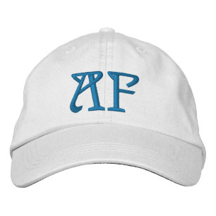 MONOGRAM A AND F EMBROIDERED BASEBALL HAT
