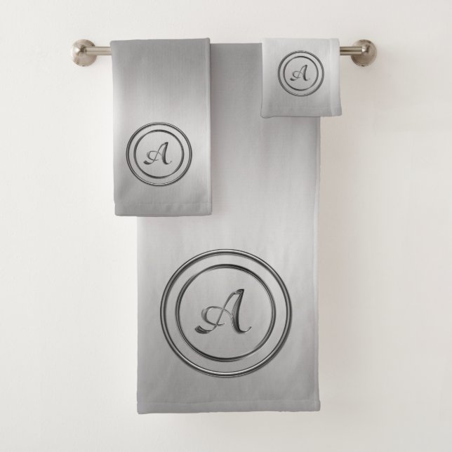 Monogram "A" Bath Towel Set (Insitu)
