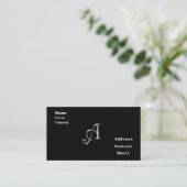Monogram A business cards (Standing Front)