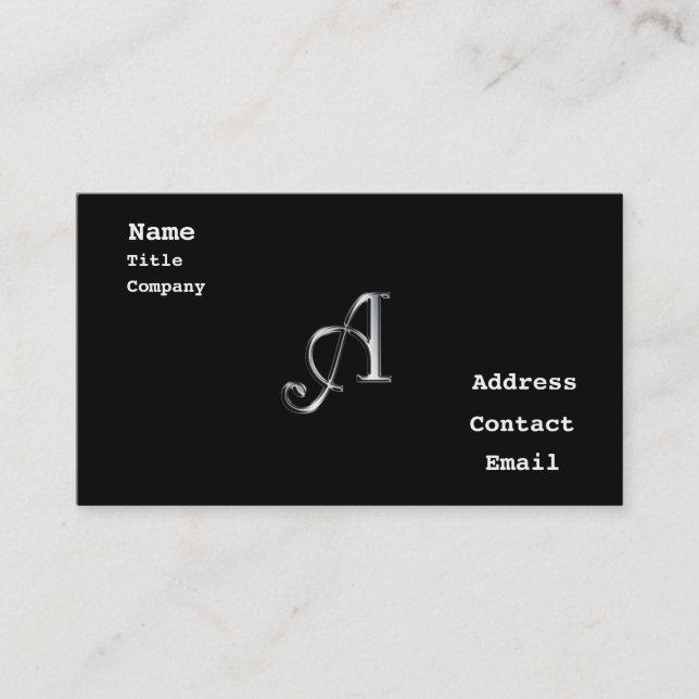 Monogram A business cards (Front)