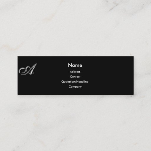 Customizable Monogram A business Cards